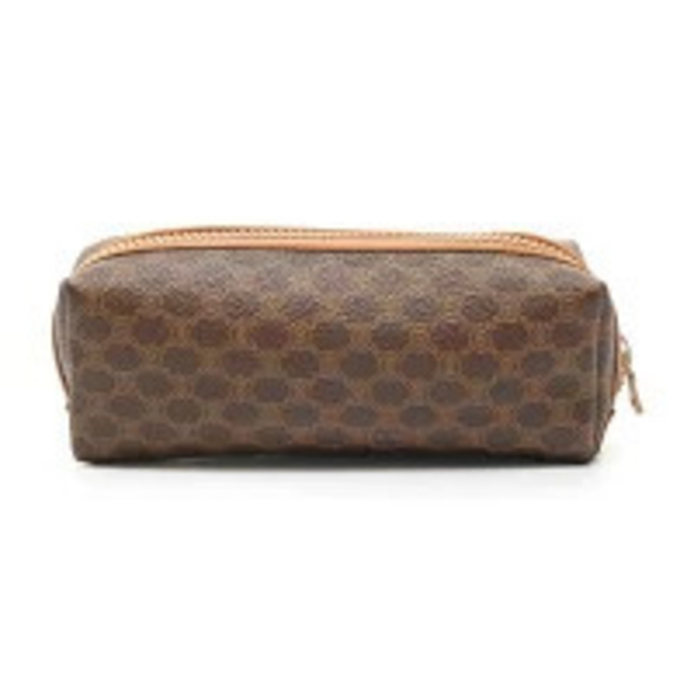 Celine Macadam Pen Case Pouch Clutch Brown